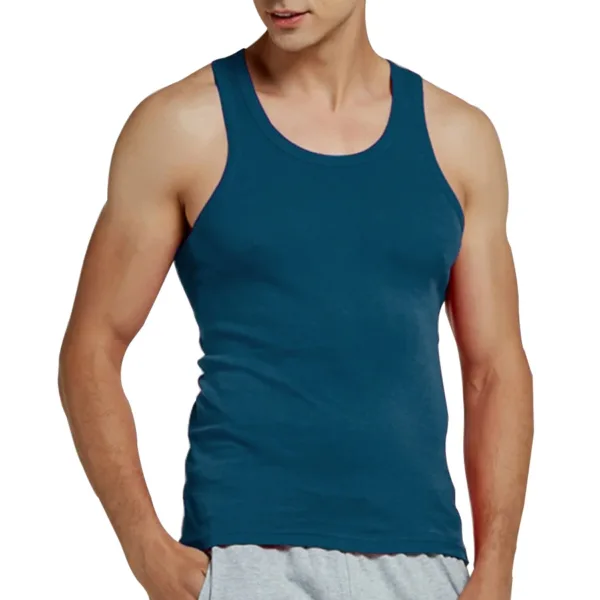 Tank Tops Men Cotton Running Vest Fitness Cool Summer Sleeveless Top Gym Sport Slim Casual Undershirt Male 9 Colors 1PCS - Image 6