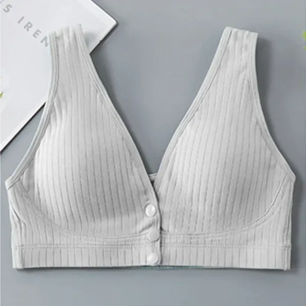 Pure Cotton Nursing Bra Women's Breastfeeding Maternity Underwear Women Pregnancy Plus Size Bralette Gather Crop Top Women - Image 4