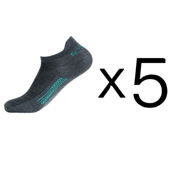 5 Pairs/Lot High Quality Men Ankle Socks Breathable Cotton Sports Mesh Casual Athletic Thin Cut Short Sokken Plus Size - Image 17