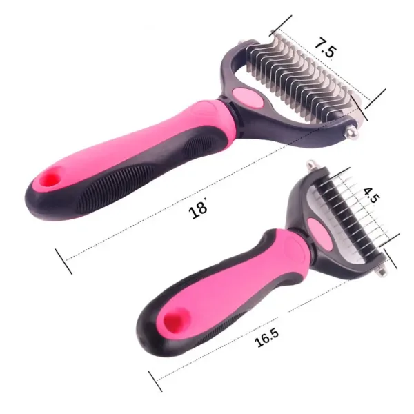 New Stainless Double-sided Pet Cat Dog Comb Brush Professional Large Dogs Open Knot Rake Knife Pet Grooming Products - Image 5