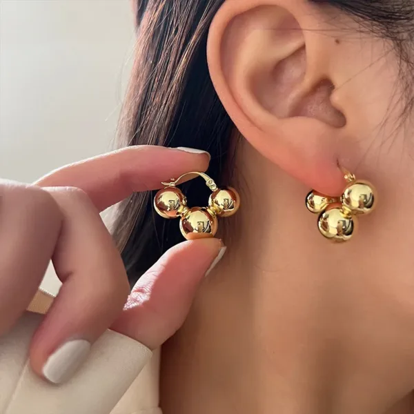 Metal Ball Fashion Earrings - Image 6