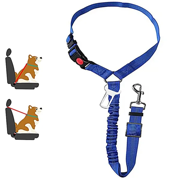 New Solid Two-in-one Dog Harness Leash Pet Car Seat Belt BackSeat Safety Belt Adjustable for Kitten Dogs Collar Pet Accessories - Image 11