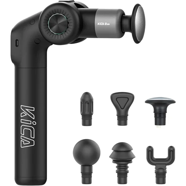 KiCA Evo Adjustable Fascia Gun with 6 Massage Heads and Heat, 3 Gear 3200rpm 9cm Extension Rod Aluminum, for Muscle Relaxatio - Image 5