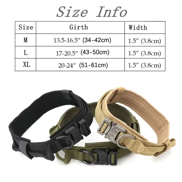 Dog Training Collar Adjustable Tactical Dog Collar And Leash Set Control Handle Pet Lead Collar For Small Big Dogs - Image 13