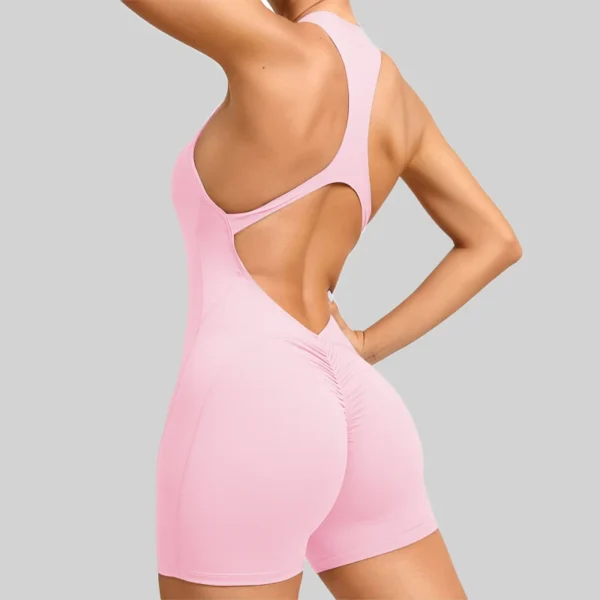 Short Sports Jumpsuit Sleeveless Gym Set Women Yoga Clothes Rompers Workout One-piece Suit Female Outdoor Recreation Bodysuits - Image 3