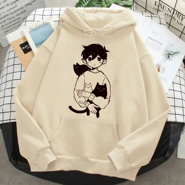 Omori hoodies women y2k aesthetic Kawaii sweat y2k Hooded Shirt women harajuku tracksuit - Image 4