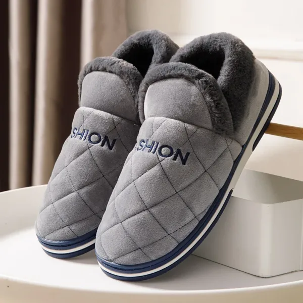 Big Size 47 48 49 50 Men Winter Warm Slippers Waterproof Large Size Home Bedroom Casual Shoes House Indoor Non Slip Slides - Image 8