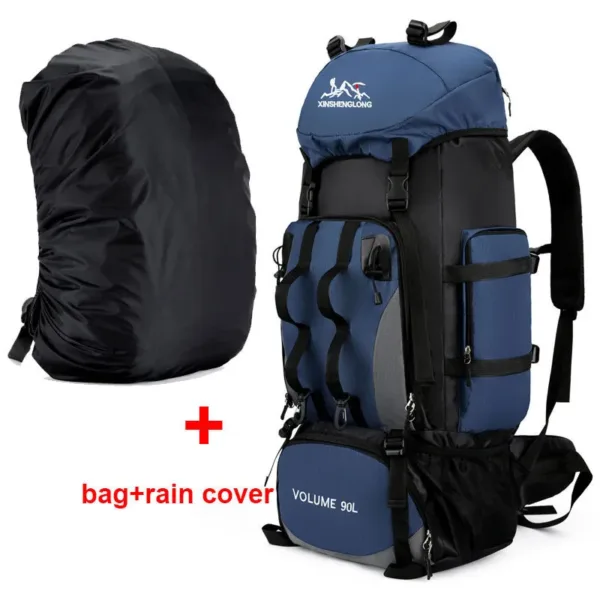 90L Waterproof Hiking Camping Backpack Trekking Bag Rucksack Large Capacity Travel Outdoor Sports Bags Camping Equipment Men - Image 8