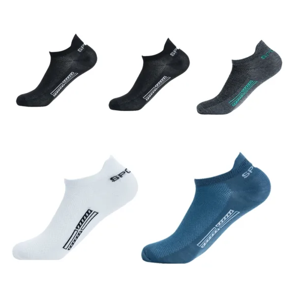 5 Pairs/Lot High Quality Men Ankle Socks Breathable Cotton Sports Mesh Casual Athletic Thin Cut Short Sokken Plus Size - Image 6