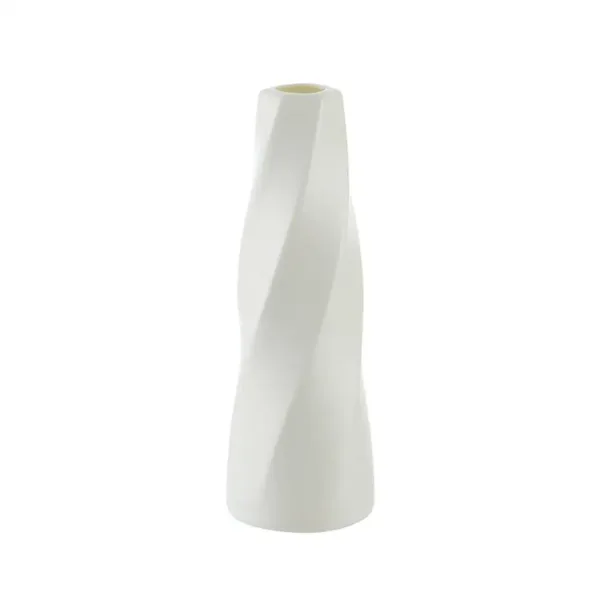 Plastic Vase White Imitation Ceramic Flower Pot Plants Basket Nordic Wedding Decorative Dining Table Bedroom Home for Decoration - Image 8