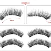 Three Magnet False Eyelashes Handmade Naturally Realistic Quick Paste Reuse 3D Magnetic False Eyelashes