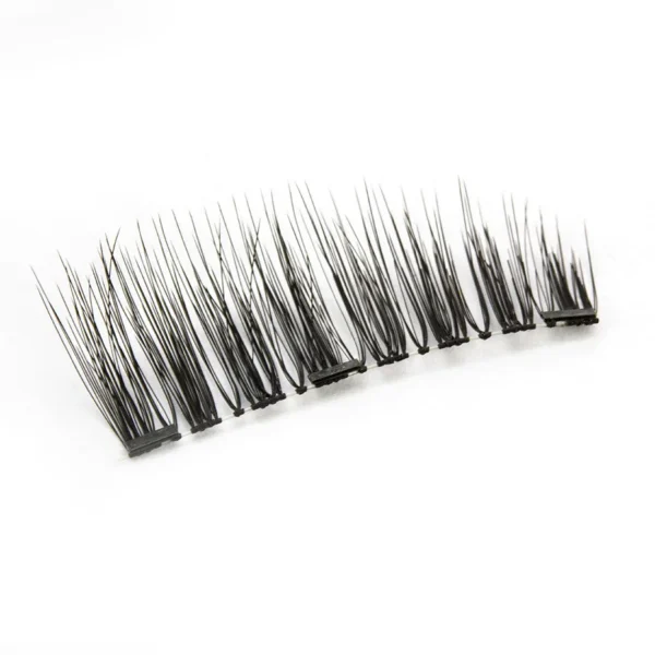 Three Magnet False Eyelashes Handmade Naturally Realistic Quick Paste Reuse 3D Magnetic False Eyelashes - Image 5