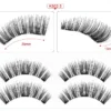 Three Magnet False Eyelashes Handmade Naturally Realistic Quick Paste Reuse 3D Magnetic False Eyelashes - Image 3