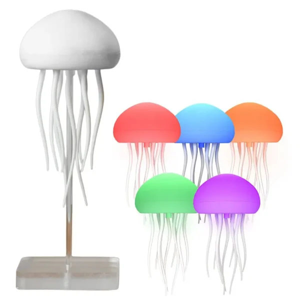 Jellyfish Light Voice Control Atmosphere Night Lights Type-C Charging Bedside Lamp Flexible Tentacles for Holiday Children Gifts - Image 9