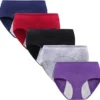 5Pcs Women Protective Cotton Menstrual Period Panties Teens Breathable Leakproof Briefs Women Postpartum Underwear - Image 8