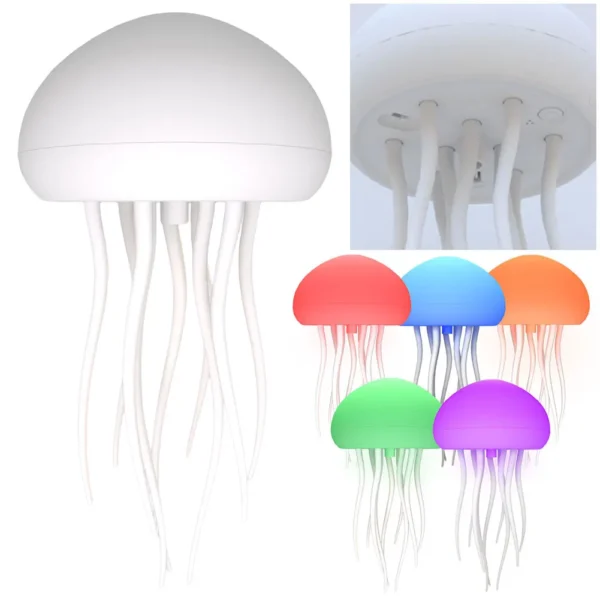 Jellyfish Light Voice Control Atmosphere Night Lights Type-C Charging Bedside Lamp Flexible Tentacles for Holiday Children Gifts - Image 4