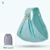 Baby Wrap Newborn Sling Dual Use Infant Nursing Cover Carrier Mesh Fabric Breastfeeding Carriers Up To 130 Lbs (0-36M) - Image 12