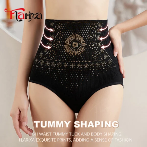 Flarixa High Waist Seamless Shaping Briefs Slimming Panties Women Faja Postpartum Abdominal Pants Body Shaper Underwear Slimmer - Image 8