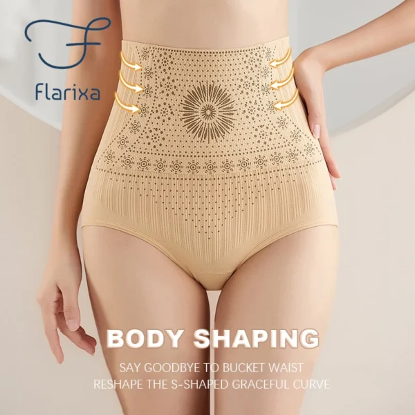 Flarixa High Waist Seamless Shaping Briefs Slimming Panties Women Faja Postpartum Abdominal Pants Body Shaper Underwear Slimmer - Image 10