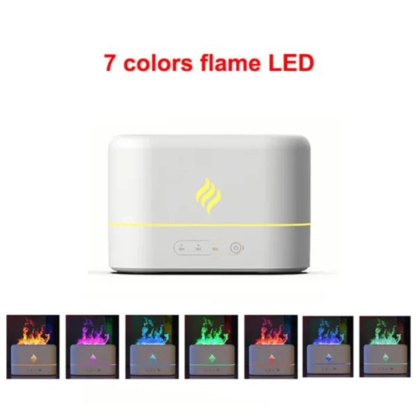 7 colors Fire Flame Air humidifier Cool Mist Usb Led change color Aroma Essential Oil Diffuser h2o air humidifier Room Freshener - Image 3