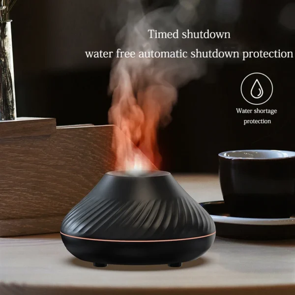Volcanic Flame Aroma Diffuser Essential Oil Lamp Use Electric Air Humidifier Cool Mist Maker With LED Night Light For Home - Image 8
