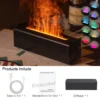 KINSCOTER Essential Oil Aroma Diffuser Flame Air Humidifier Ultrasonic Cool Mist Difusor with RGB Realistic Fire Night Light - Image 6
