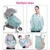 Baby Wrap Newborn Sling Dual Use Infant Nursing Cover Carrier Mesh Fabric Breastfeeding Carriers Up To 130 Lbs (0-36M) - Image 14