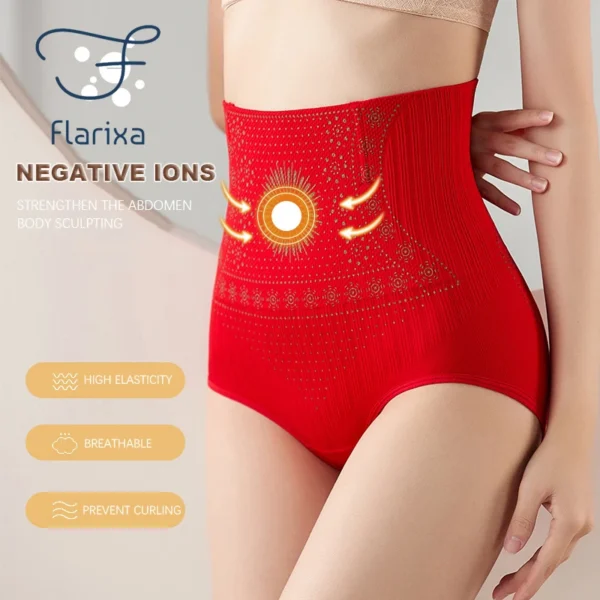 Flarixa High Waist Seamless Shaping Briefs Slimming Panties Women Faja Postpartum Abdominal Pants Body Shaper Underwear Slimmer - Image 3