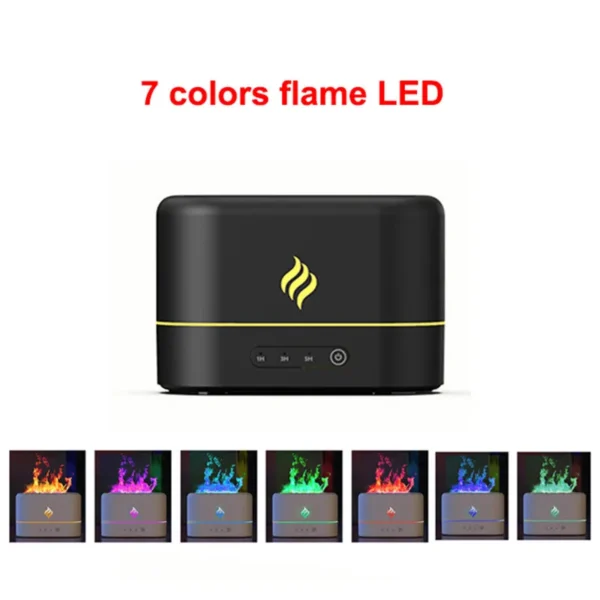 7 colors Fire Flame Air humidifier Cool Mist Usb Led change color Aroma Essential Oil Diffuser h2o air humidifier Room Freshener - Image 4