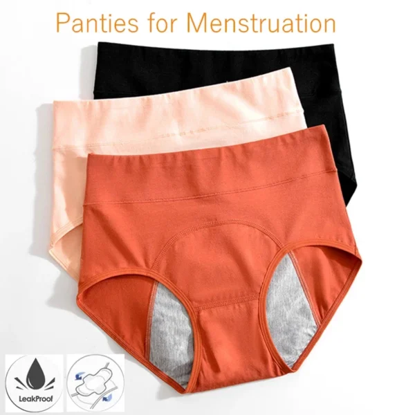 1PC Leakproof Cotton Panties for Menstruation High Waist Culotte Menstrual Panties Femme Culottes Menstruelle Bragas - Image 3