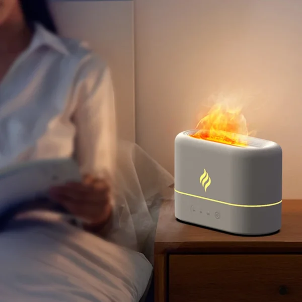 7 colors Fire Flame Air humidifier Cool Mist Usb Led change color Aroma Essential Oil Diffuser h2o air humidifier Room Freshener - Image 5