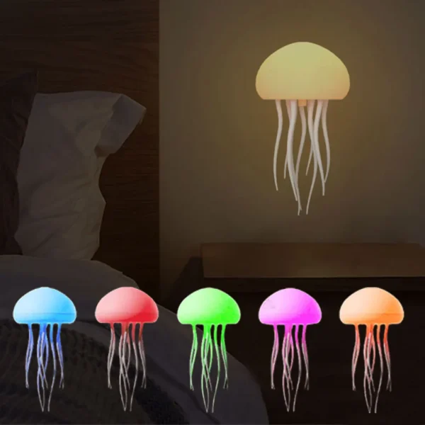 Jellyfish Light Voice Control Atmosphere Night Lights Type-C Charging Bedside Lamp Flexible Tentacles for Holiday Children Gifts - Image 8