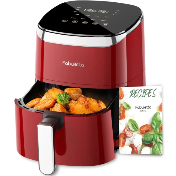 Air Fryer, Fabuletta 4.2QT Air Fryer Oven With 9 Customizable Cooking Programs,Tempered Glass Display, Dishwasher-Safe Nonstick - Image 3