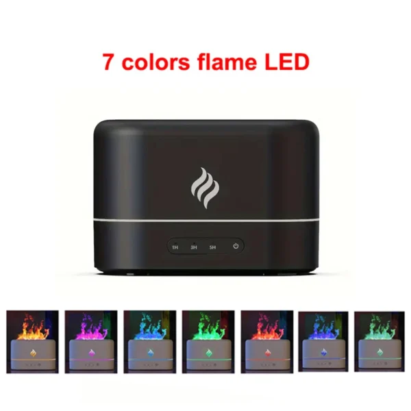 7 colors Fire Flame Air humidifier Cool Mist Usb Led change color Aroma Essential Oil Diffuser h2o air humidifier Room Freshener - Image 7