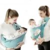Baby Wrap Newborn Sling Dual Use Infant Nursing Cover Carrier Mesh Fabric Breastfeeding Carriers Up To 130 Lbs (0-36M) - Image 18