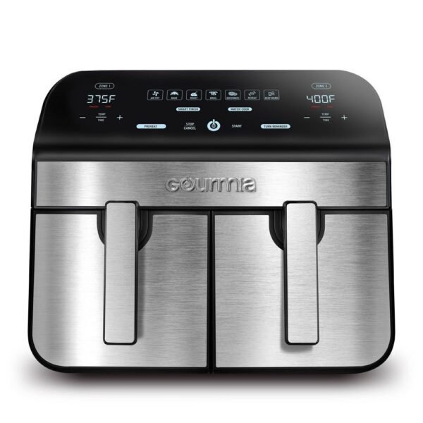 Gourmia 10-Qt. Dual Basket Digital Air Fryer with Smart Finish and Match Cook